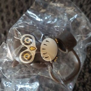 Owl straw topper NEW